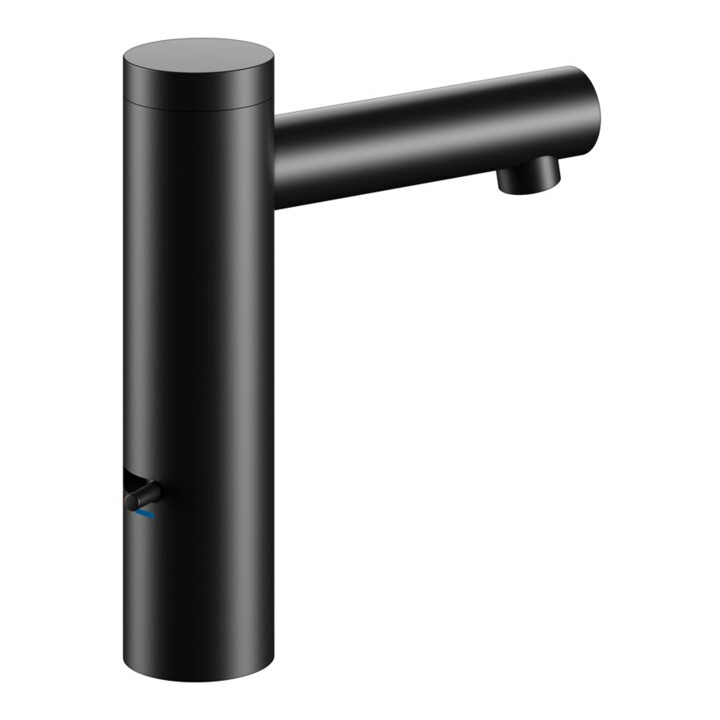 Keuco Mitigeur électronique de lavabo IXMO 130 noir mat, alimentation secteur, bec 124 mm