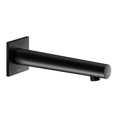 Keuco Mitigeur électronique de lavabo IXMO noir mat, encastré, réseau, bec 225 mm, rosace carrée