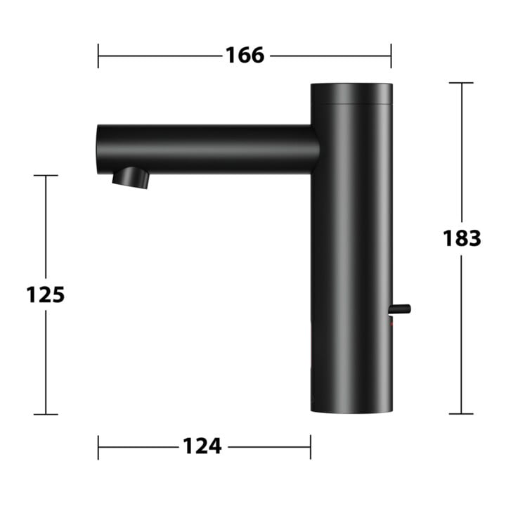 Keuco Mitigeur électronique IXMO 130 noir mat, à piles, saillie 124 mm