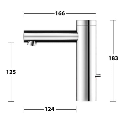 Keuco Mitigeur électronique IXMO 130 vc, alimentation par piles, bec 124 mm