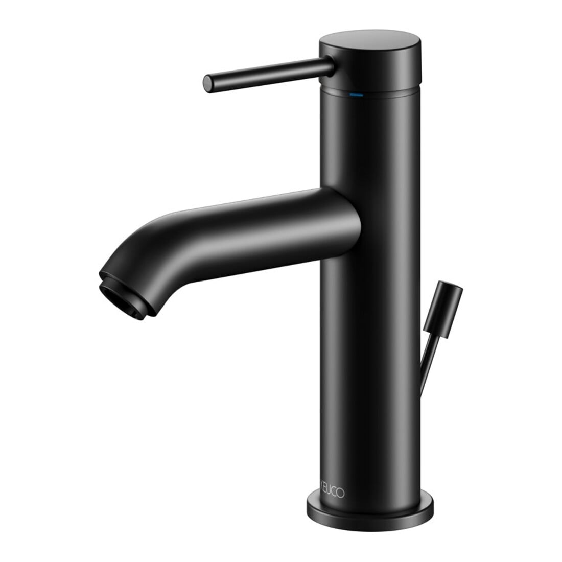 Keuco Mitigeur lavabo 100 IXMO Soft bec 114 mm, avec garniture vidage, noir mat