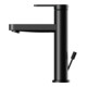 Keuco Mitigeur lavabo 130 IXMO Flat, bec 124 mm, avec garniture, rosace ronde, noir mat-4