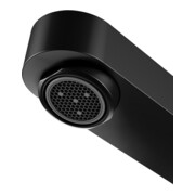 Keuco Mitigeur lavabo 130 IXMO Flat bec 124mm, sans garniture, rosace ronde, noir mat