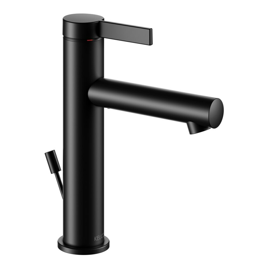 Keuco Mitigeur lavabo 130 IXMO Pure A 125 mm, avec garniture vidage, rosace ronde, noir mat