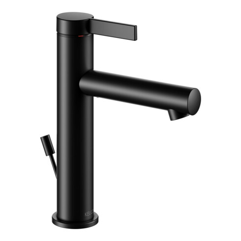 Keuco Mitigeur lavabo 130 IXMO Pure A 125 mm, avec garniture vidage, rosace ronde, noir mat