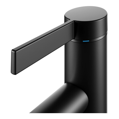 Keuco Mitigeur lavabo 130 IXMO Pure A 125mm, sans garniture vidage, rosace ronde, noir mat
