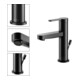 Keuco Mitigeur lavabo monocommande 100 IXMO Flat, bec 109 mm, avec garniture, noir mat-2