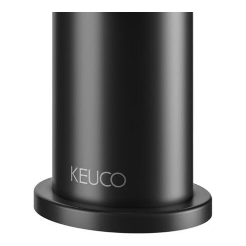 Keuco Mitigeur lavabo monocommande 100 IXMO Flat, bec 109 mm, sans garniture, noir mat