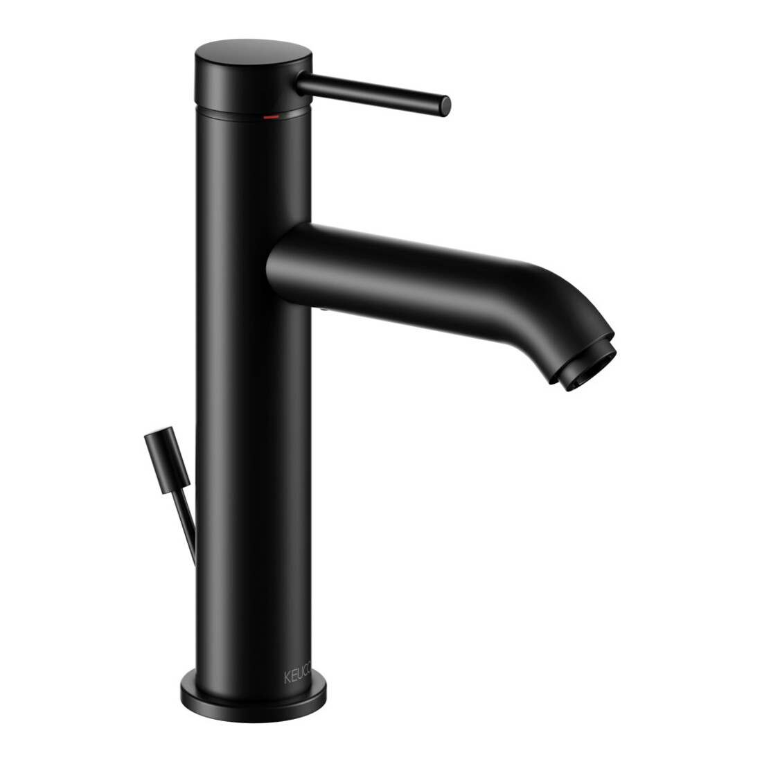 Keuco Mitigeur lavabo monocommande 130 IXMO Soft A 129mm, avec garniture vidage, rosace ronde, noir mat