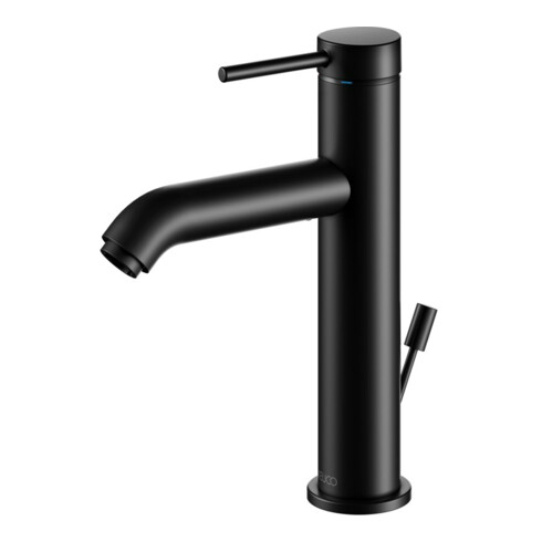 Keuco Mitigeur lavabo monocommande 130 IXMO Soft A 129mm, avec garniture vidage, rosace ronde, noir mat