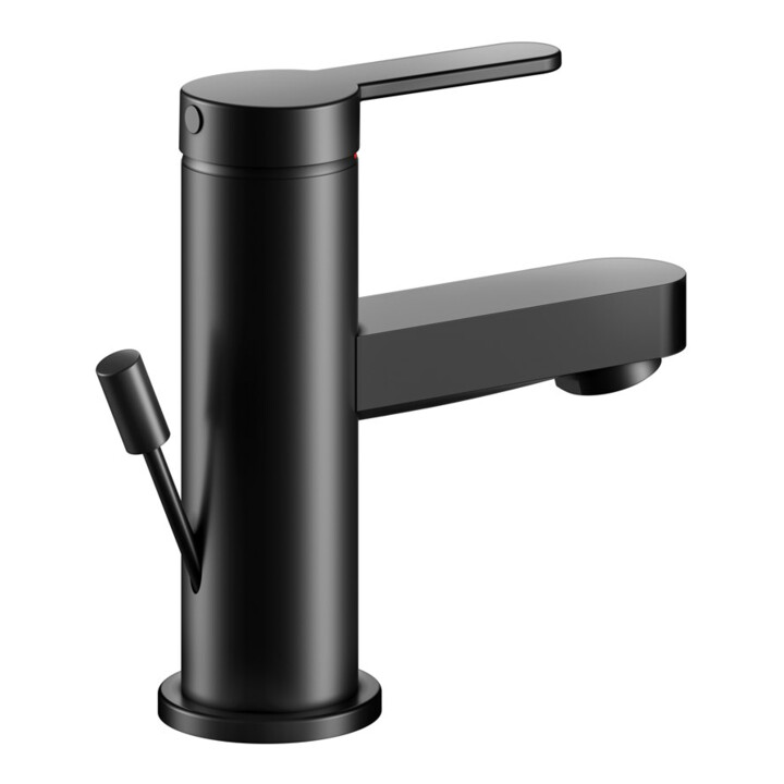 Keuco Mitigeur lavabo monocommande 60 IXMO Flat, bec 89 mm, avec garniture, noir mat