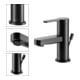 Keuco Mitigeur lavabo monocommande 60 IXMO Flat, bec 89 mm, avec garniture, noir mat-5