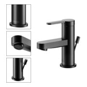 Keuco Mitigeur lavabo monocommande 60 IXMO Flat, bec 89 mm, avec garniture, noir mat-5