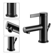 Keuco Mitigeur lavabo monocommande 60 IXMO Pure Sortie 90 mm, avec garniture de vidage, noir mat-4