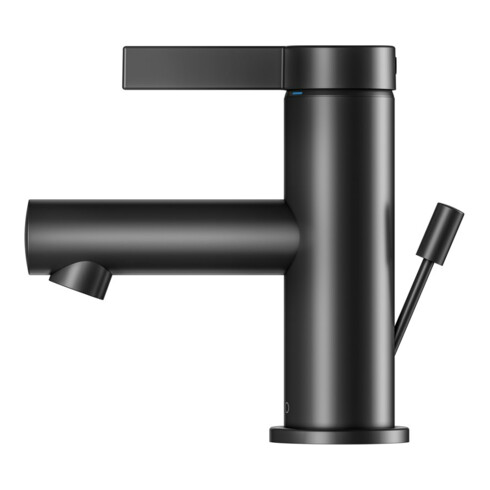 Keuco Mitigeur lavabo monocommande 60 IXMO Pure Sortie 90 mm, avec garniture de vidage, noir mat