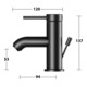 Keuco Mitigeur lavabo monocommande 60 IXMO Soft, bec 94 mm, avec garniture, noir mat-2