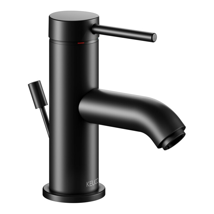 Keuco Mitigeur lavabo monocommande 60 IXMO Soft, bec 94 mm, avec garniture, noir mat