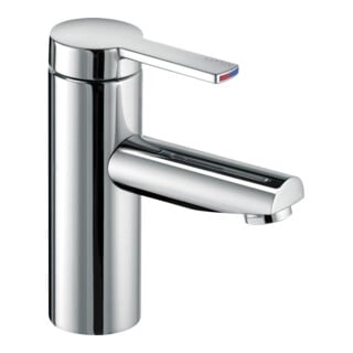 Keuco Mitigeur lavabo monocommande 90 Plan blue A 107mm, sans garniture, alu./finition