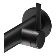 Keuco Mitigeur lavabo monocommande IXMO Pure, bec 165 mm, noir mat, mural, rosace ronde-2