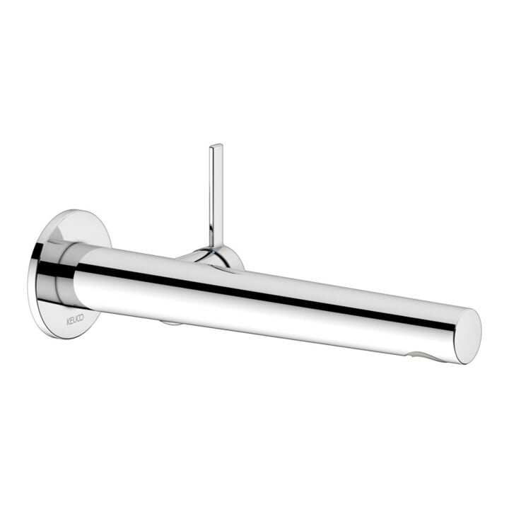 Keuco Mitigeur lavabo monocommande IXMO Pure, bec 243 mm, chrome, mural, ros. rond