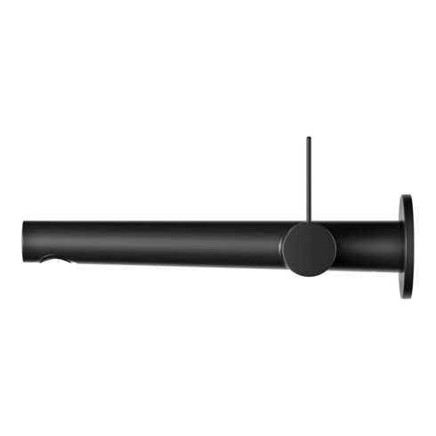 Keuco Mitigeur lavabo monocommande IXMO Pure, bec 243 mm, noir mat, mural, ros. rond