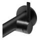 Keuco Mitigeur lavabo monocommande IXMO Pure, bec 243 mm, noir mat, mural, ros. rond