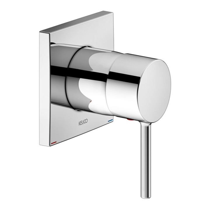 Keuco Mitigeur monocommande encastré DN15 IXMO 59551 avec rosace d'angle / chrome doux