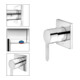 Keuco Mitigeur monocommande encastré DN15 IXMO 59551 avec rosace d'angle/plate chromée-2