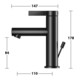 Keuco Mitigeur monocommande lavabo 100 IXMO Pure Sortie 110 mm, avec garniture vidage, noir mat-5
