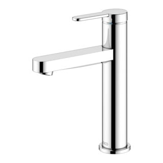 Keuco Mitigeur monocommande lavabo 130 IXMO Flat A 124mm, sans garniture, rosace ronde, chromé