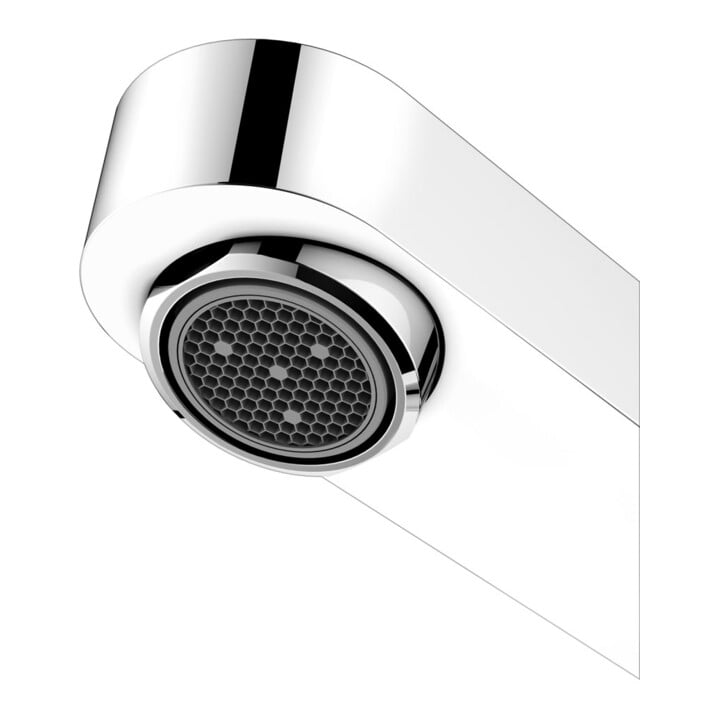 Keuco Mitigeur monocommande lavabo 130 IXMO Flat A 124mm, sans garniture, rosace ronde, chromé