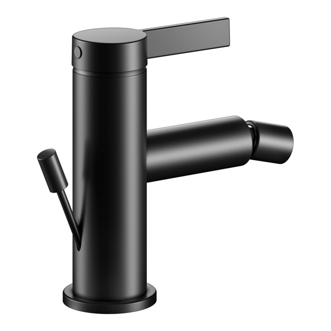 Keuco Mitigeur monocommande pour bidet IXMO 59509 avec tirette Pure, rosace droite/gauche noir