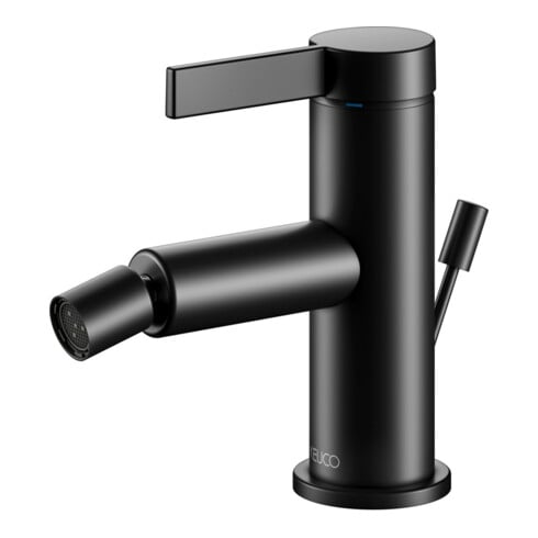 Keuco Mitigeur monocommande pour bidet IXMO 59509 avec tirette Pure, rosace droite/gauche noir
