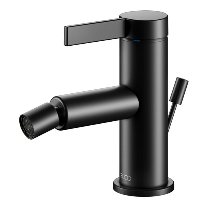 Keuco Mitigeur monocommande pour bidet IXMO 59509 avec tirette Pure, rosace droite/gauche noir
