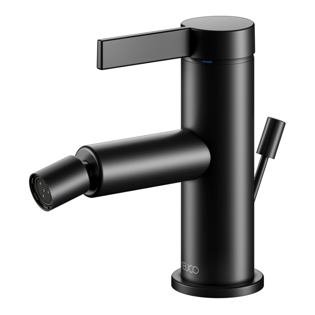 Keuco Mitigeur monocommande pour bidet IXMO 59509 avec tirette Pure, rosace droite/gauche noir