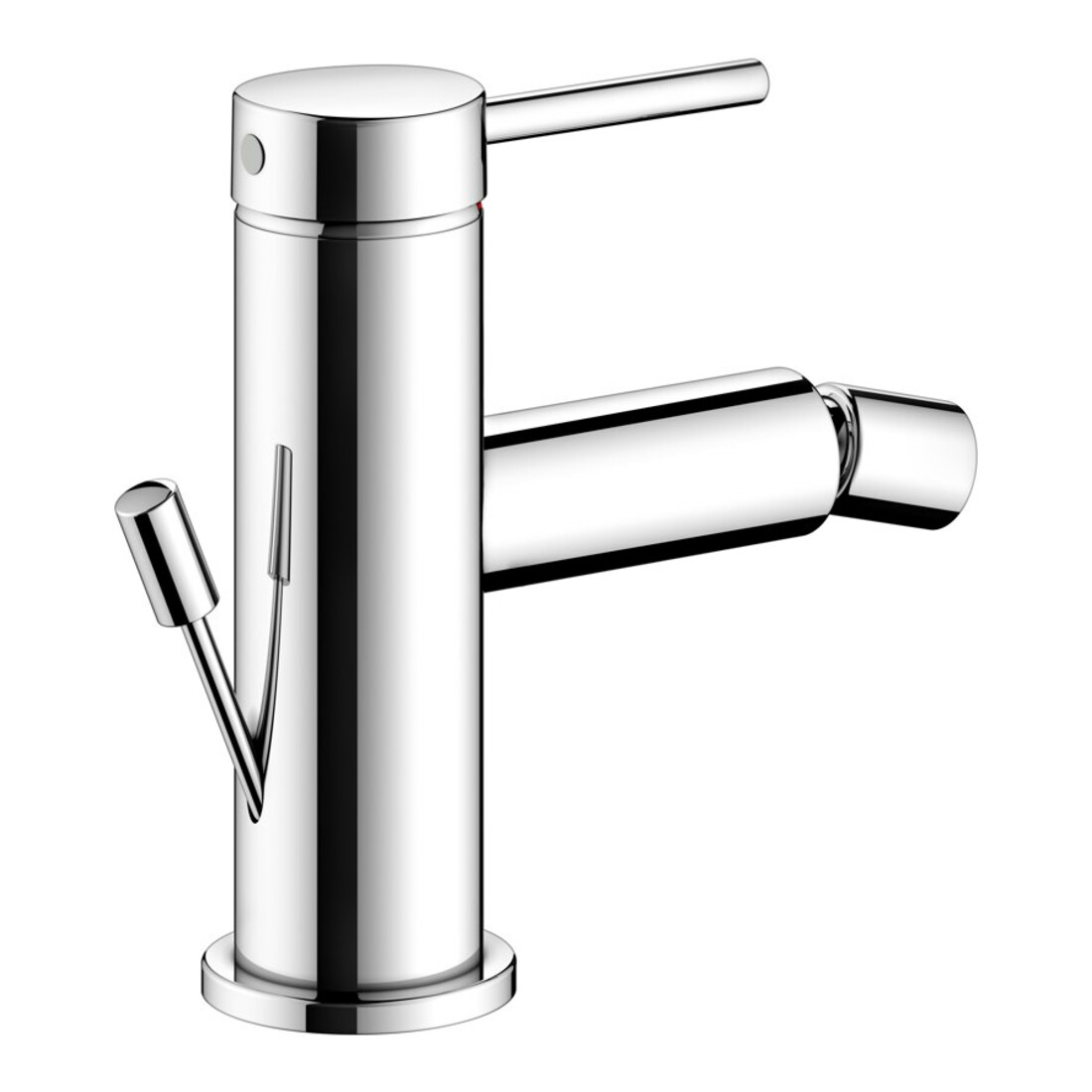 Keuco Mitigeur monocommande pour bidet IXMO 59509 avec vidage doux, rosace chromée droite/gauche