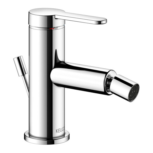 Keuco Mitigeur monocommande pour bidet IXMO 59509 avec vidage plat, rosace chromée droite/gauche