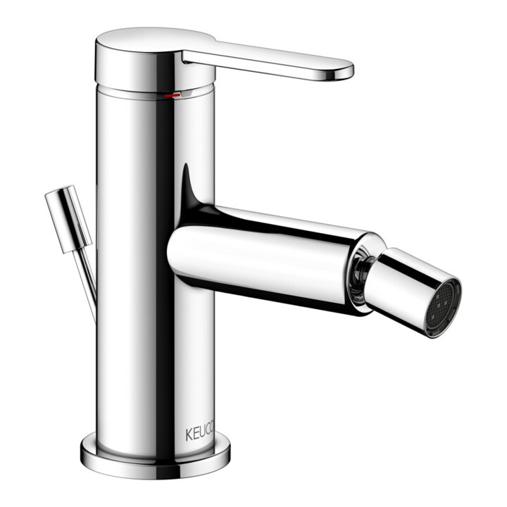 Keuco Mitigeur monocommande pour bidet IXMO 59509 avec vidage plat, rosace chromée droite/gauche