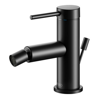 Keuco Mitigeur monocommande pour bidet IXMO 59509 avec vidage, soft, rosace droite/gauche noire
