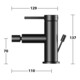 Keuco Mitigeur monocommande pour bidet IXMO 59509 avec vidage, soft, rosace droite/gauche noire-2