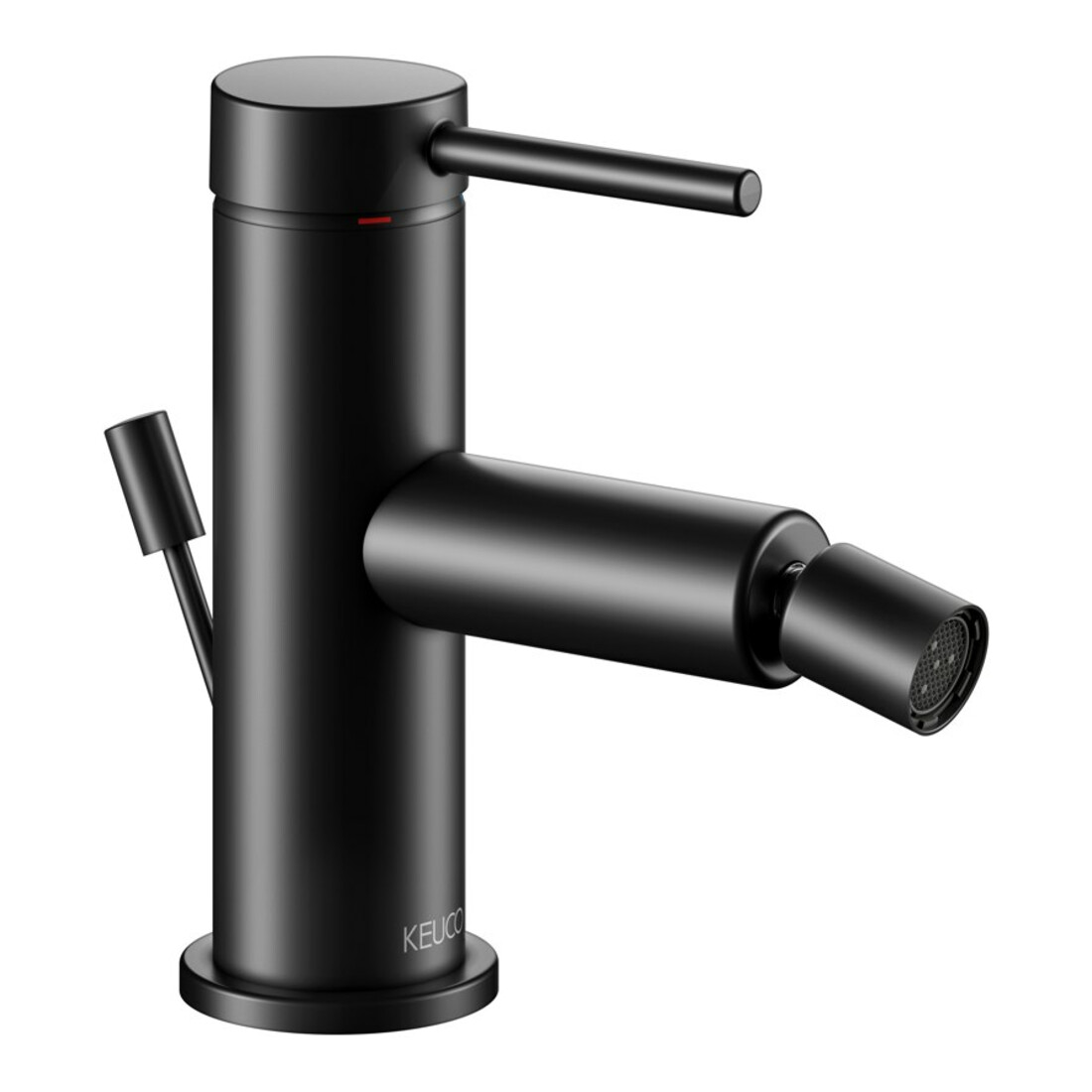 Keuco Mitigeur monocommande pour bidet IXMO 59509 avec vidage, soft, rosace droite/gauche noire