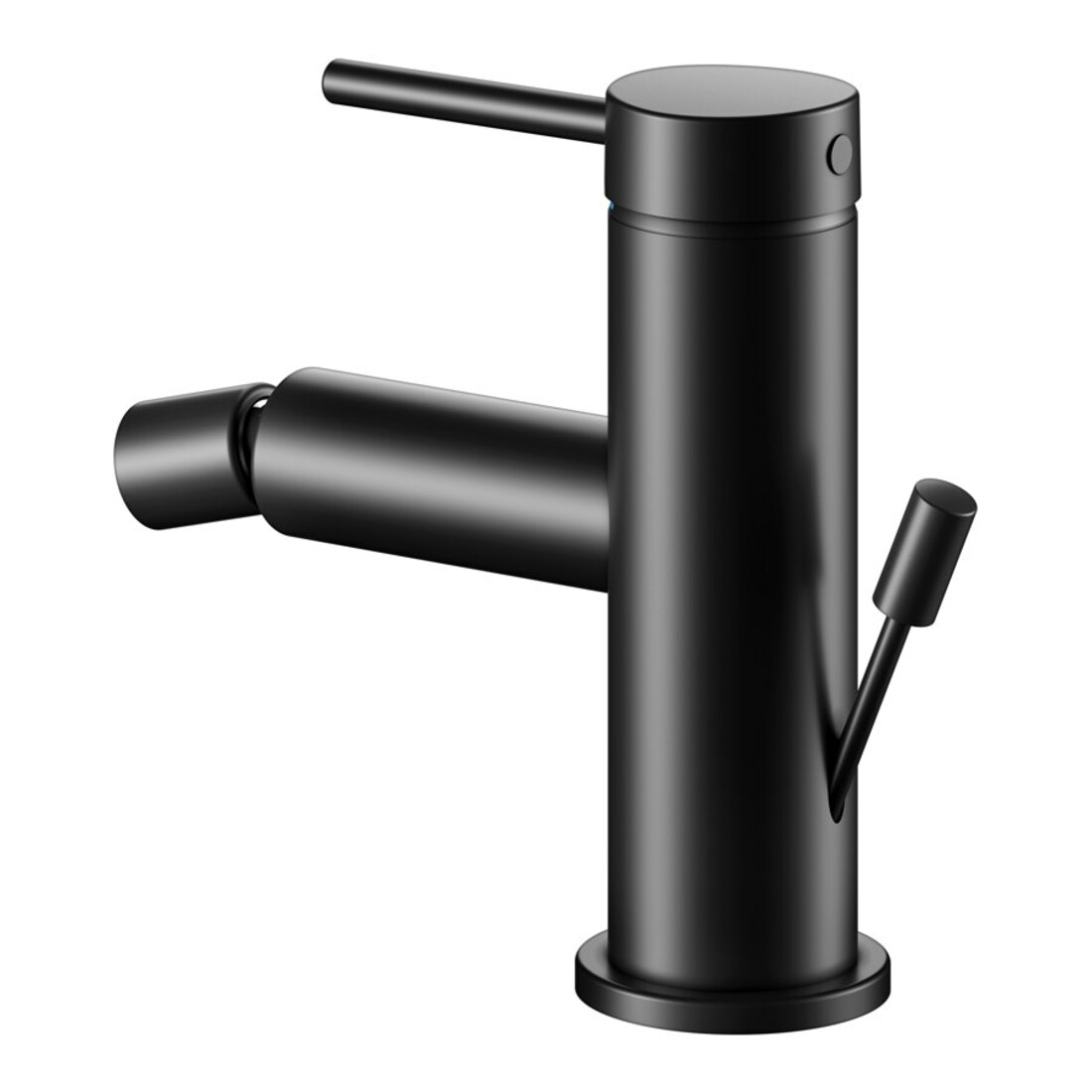 Keuco Mitigeur monocommande pour bidet IXMO 59509 avec vidage, soft, rosace droite/gauche noire