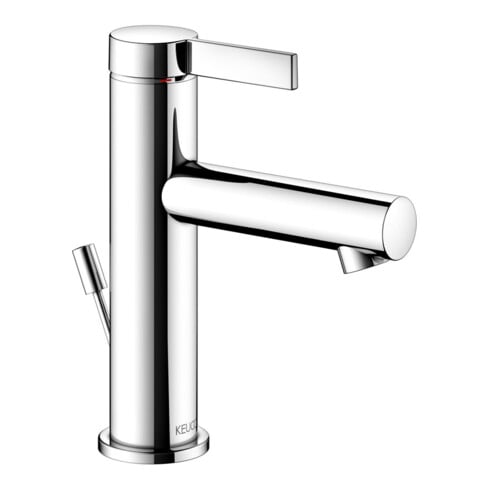 Keuco Mitigeur monocommande pour lavabo 100 IXMO 59502 avec tirette Pure, rosace droite/gauche chromée