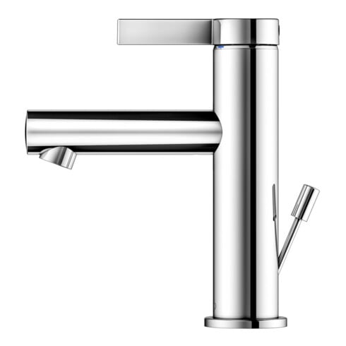 Keuco Mitigeur monocommande pour lavabo 100 IXMO 59502 avec tirette Pure, rosace droite/gauche chromée