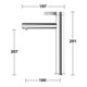 Keuco Mitigeur monocommande pour lavabo 210 IXMO 59510 Pure, rosace chromée droite/gauche-2