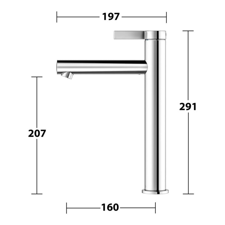 Keuco Mitigeur monocommande pour lavabo 210 IXMO 59510 Pure, rosace chromée droite/gauche