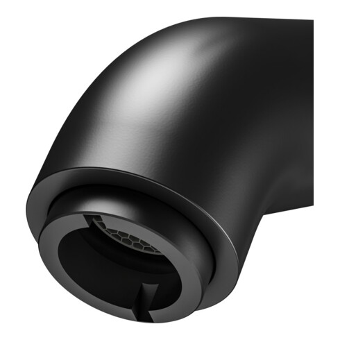 Keuco Mitigeur monocommande pour lavabo 210 IXMO 59510 sans tirette, rosace droite/gauche noire