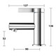 Keuco Mitigeur monocommande pour lavabo 60 IXMO 59504 Pure, rosace chromée droite/gauche-2