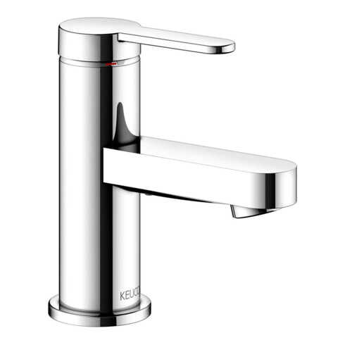 Keuco Mitigeur monocommande pour lavabo 60 IXMO 59504 sans tirette, plat, rosace droite/gauche chromé