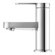 Keuco Mitigeur monocommande pour lavabo 60 IXMO 59504 sans tirette, plat, rosace droite/gauche chromé-4